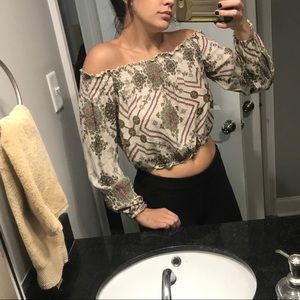 Off-the-shoulder boho blouse